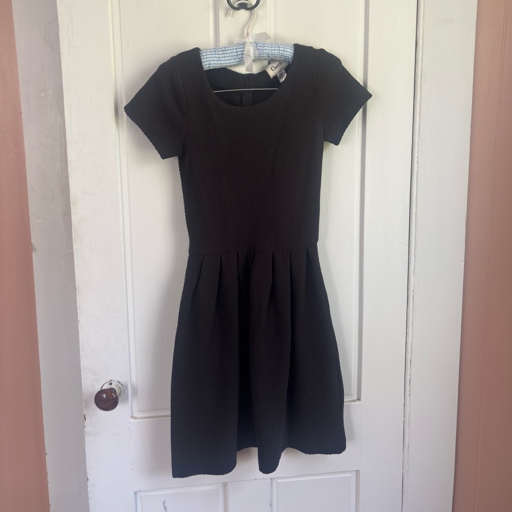 Ganni Textured Black Dress